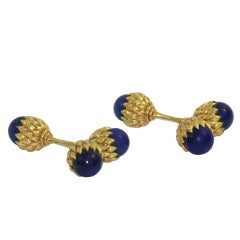 Tiffany & Co./Schlumberger Lapis Lazuli and Gold Cufflinks