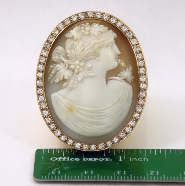 Very Large Shell Cameo Ring
