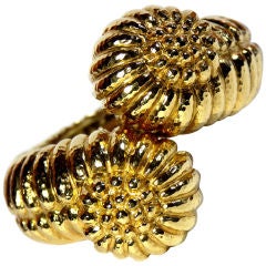 DAVID WEBB Hammered Gold Bracelet