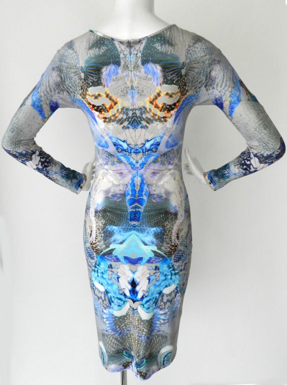 Alexander McQueen Digital Jellyfish Print Dress
