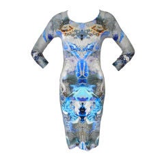 Alexander McQueen Digital Jellyfish Print Dress