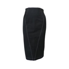Azzedine Alaia Vintage Black Pencil Skirt
