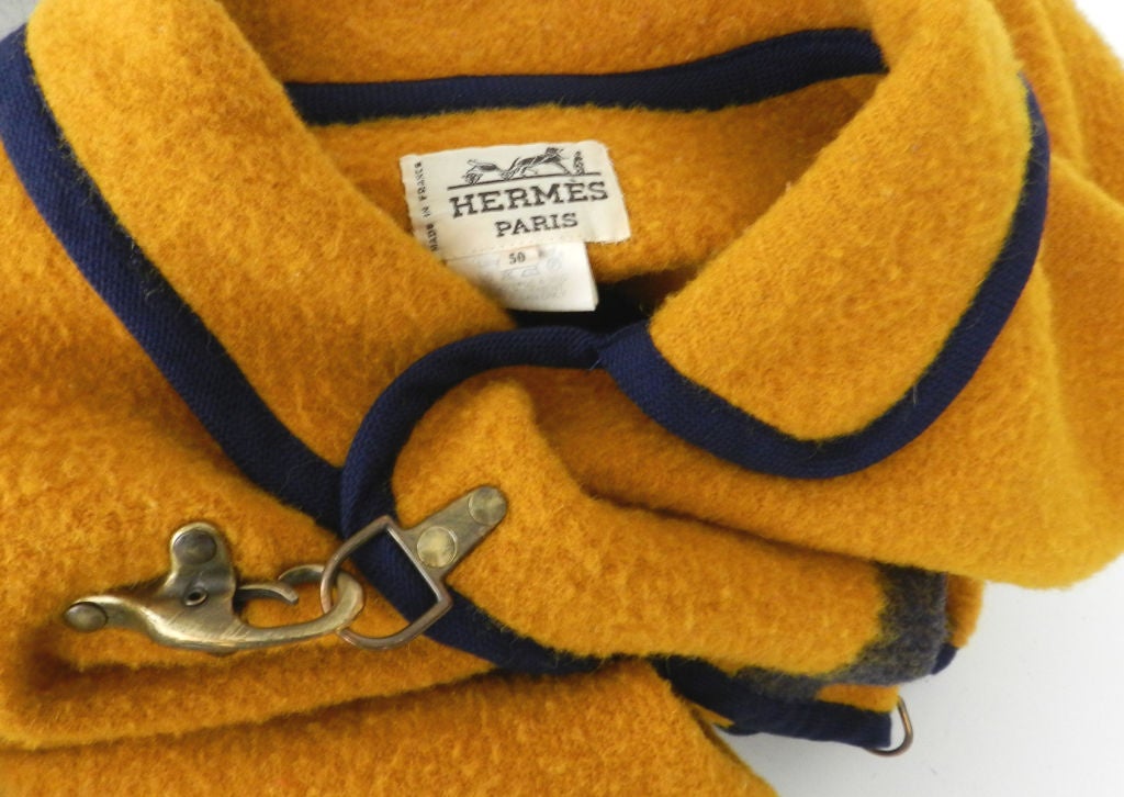 Women's or Men's Hermes Vintage Wool Striped Coat