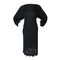 Jean Muir Black Jersey Dress