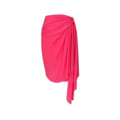Valentino Hot Pink Silk Skirt