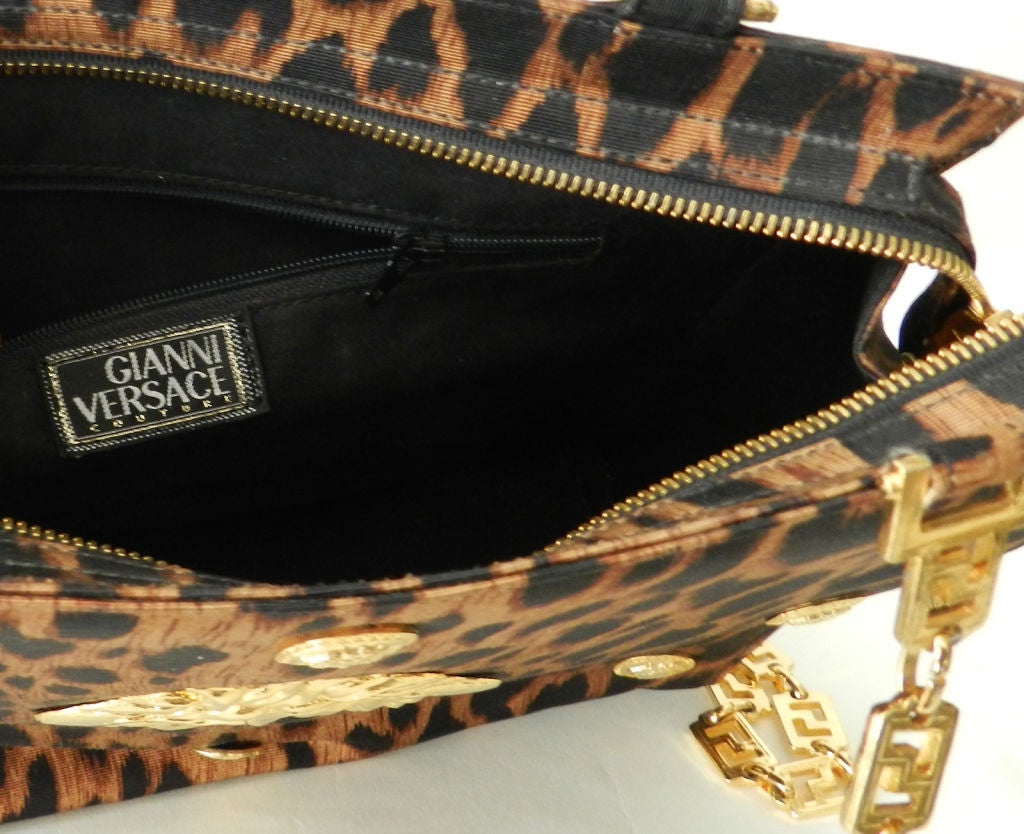 Gianni Versace Couture Iconic Leopard Medusa Purse at 1stDibs