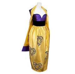 Valentino Purple and Yellow Ball Gown