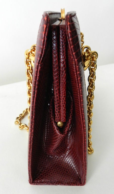 Gucci Burgundy Red Lizard Purse 1
