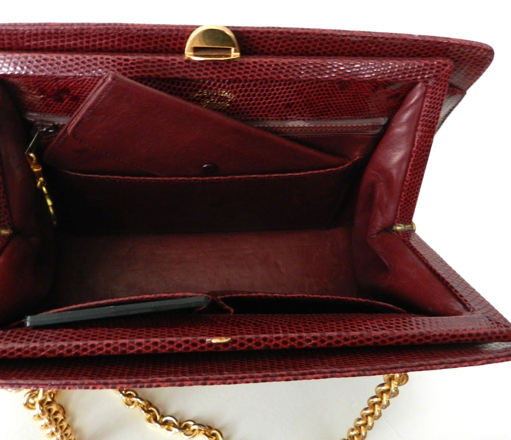 Gucci Burgundy Red Lizard Purse 3