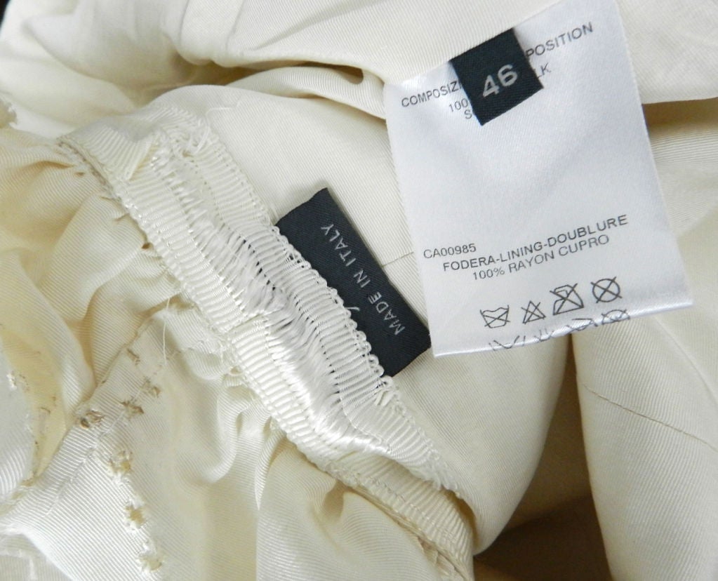 Alexander McQueen Spring 2003 Ivory Silk Jacket 1