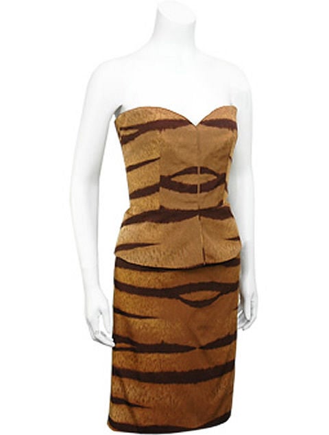 Valentino Tiger Strip Buster and Skirt