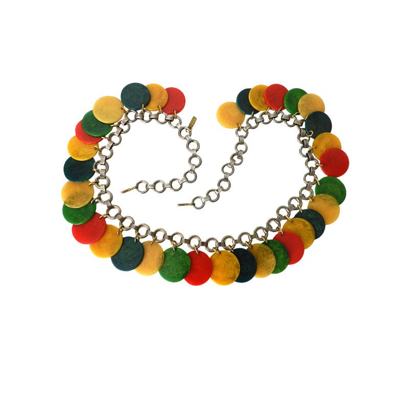 Yves Saint Laurent Vintage Bakelite Discs Belt