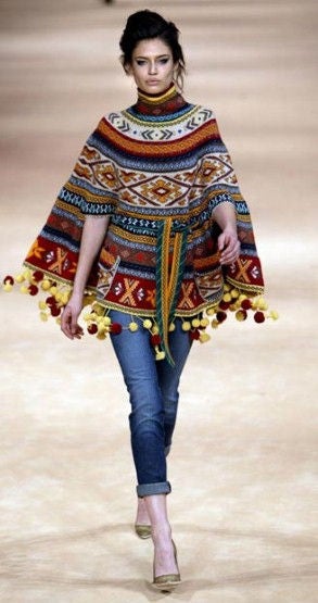 Alexander McQueen Fair Isle Knit Poncho 2