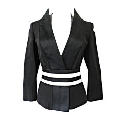 Alexander McQueen Black Silk Kimono Jacket