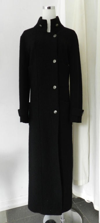 Chanel Identification Long Black Coat