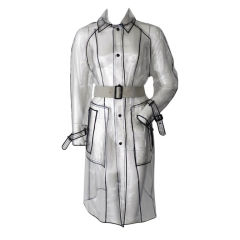 Prada Clear Vinyl Raincoat Trench