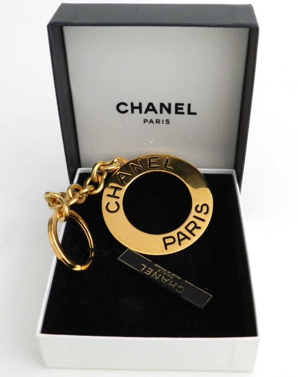 Chanel 93A Logo Keychain at 1stDibs
