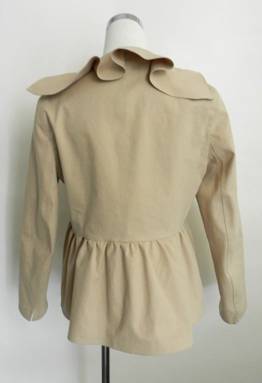 Women's Valentino Beige Ruffle Jacket