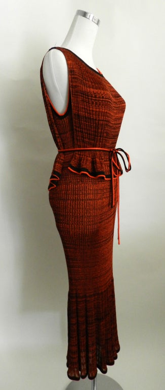 Missoni Red Knit Column Dress at 1stdibs
