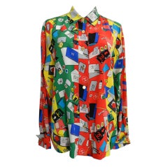 Chanel Vintage Multicolour Collage Blouse