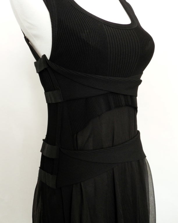 Women's Jean Paul Gaultier Black Silk Dress