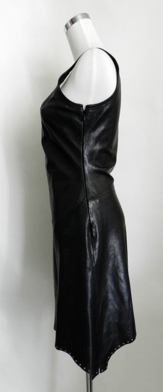 helmut lang leather dress