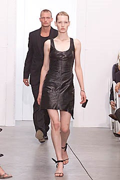 Helmut Lang Spring 2001 Black Leather Dress 2