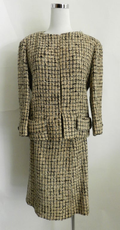Yves Saint Laurent 1960's Tweed Skirt Suit