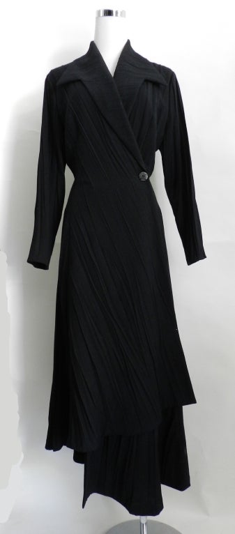 Atsuro Tayama Black Avant Garde Wool Coat