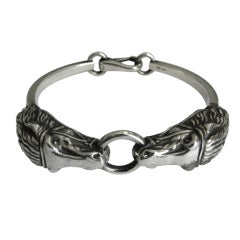 Gucci Sterling Horse Head Bracelet