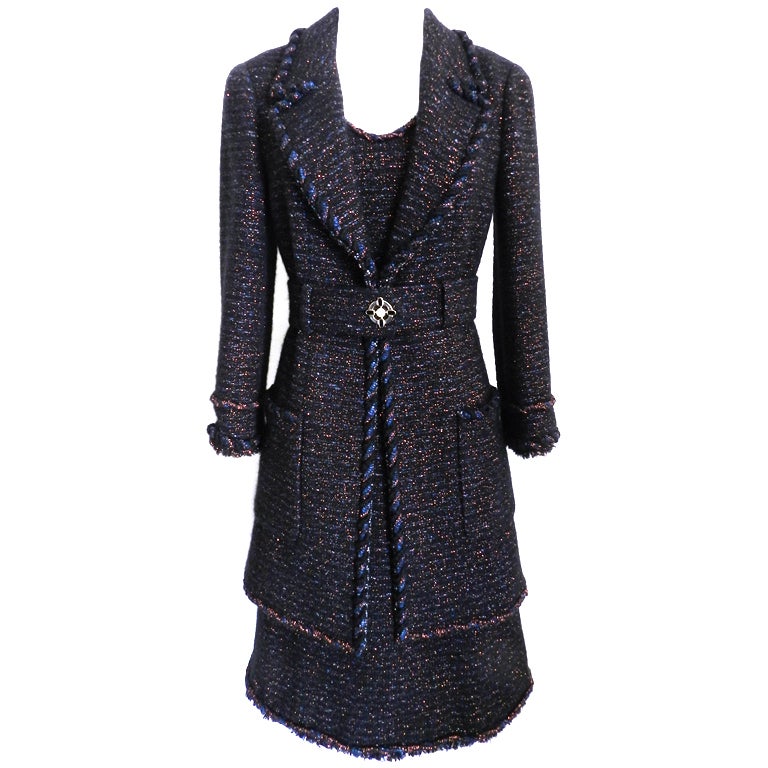 Chanel 07A Tweed Dress and Jacket Suit at 1stdibs