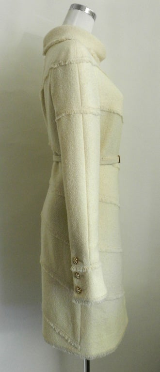 Women's Chanel 08A Ivory Wool Dress