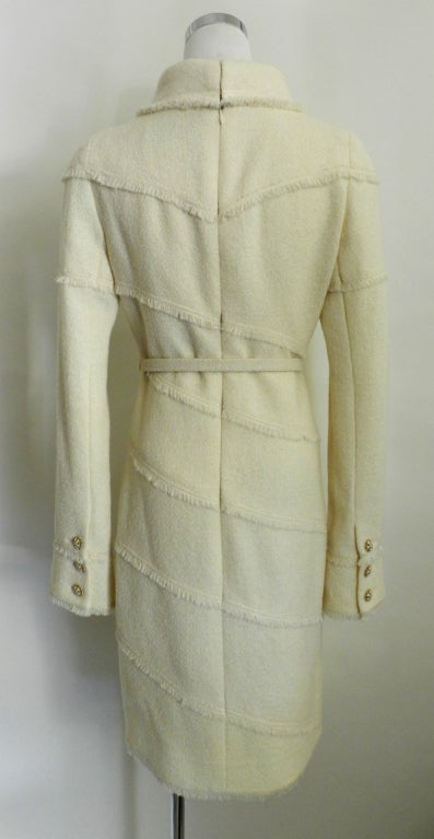Chanel 08A Ivory Wool Dress 1