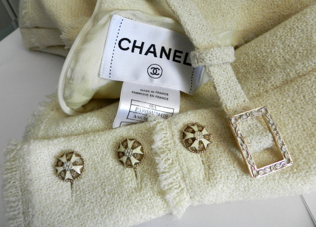 Chanel 08A Ivory Wool Dress 3