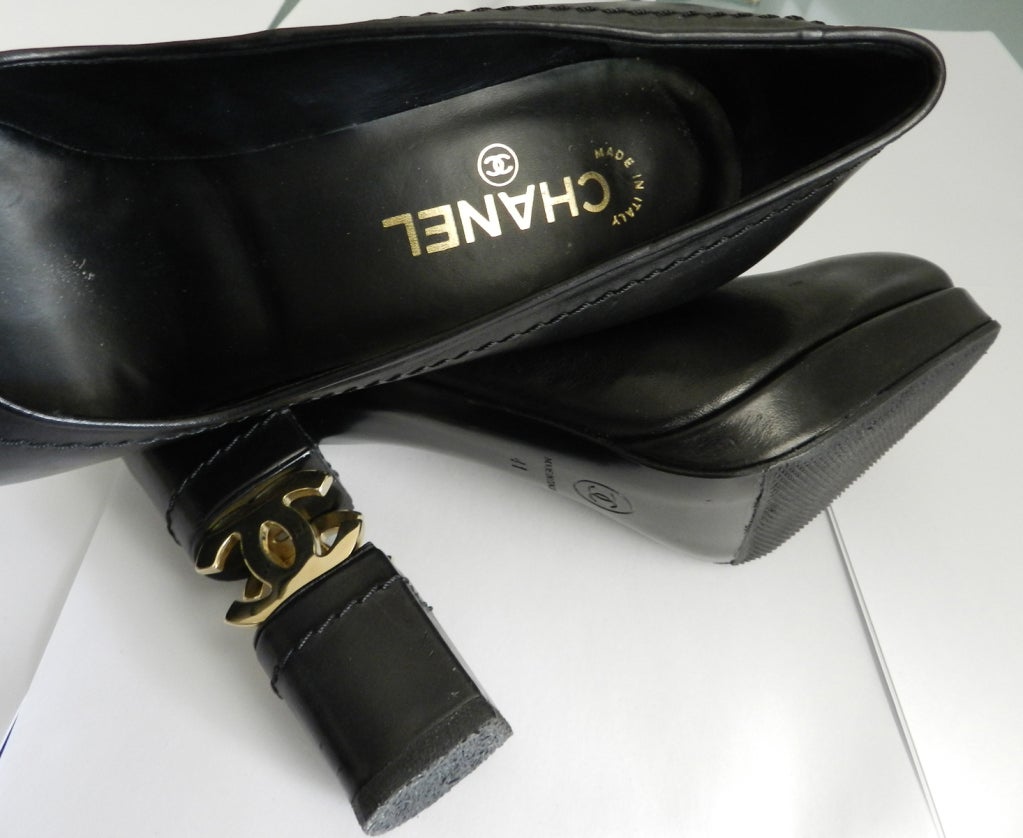 Women's Chanel CC Logo Charm Platform Heel