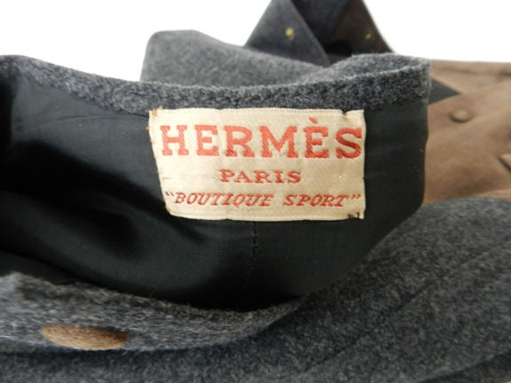 Women's Hermes Vintage Dress with Suede Accents