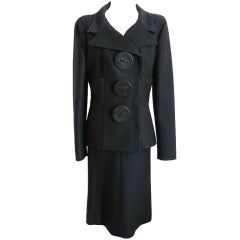 Chanel 02A Black suit with Large Buttons