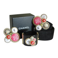 Chanel 08 P Belt Cuff and Brooch Set