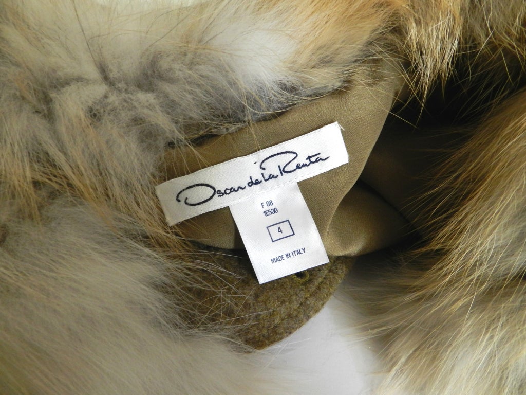Women's Oscar De la renta Fox Fur Cashmere Coat