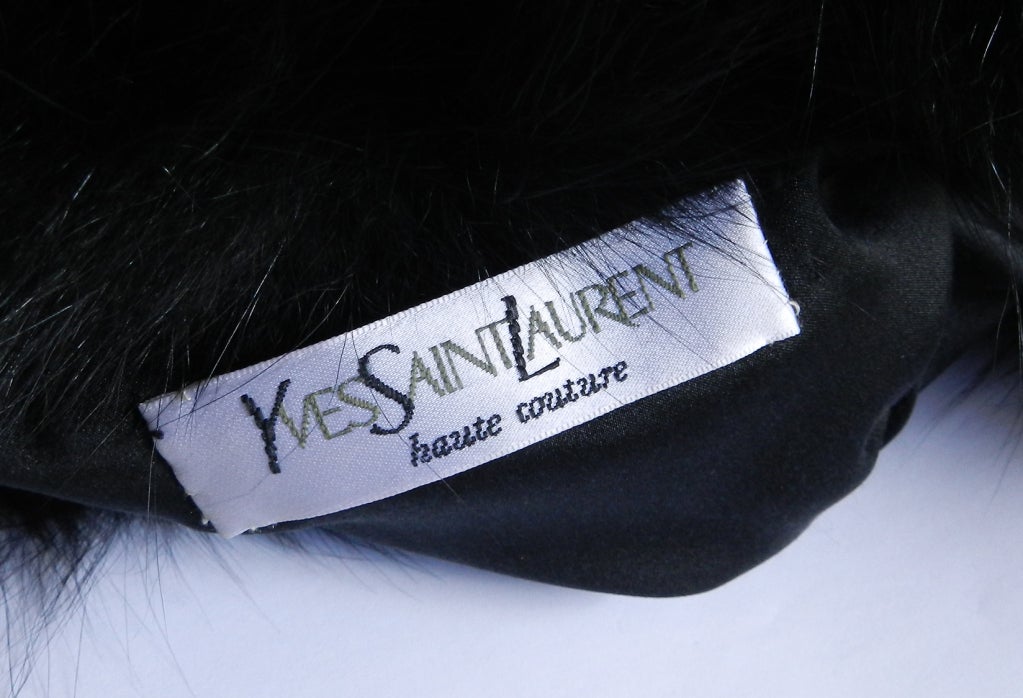 Yves Saint Laurent Haute Couture Black Fur Coat 2