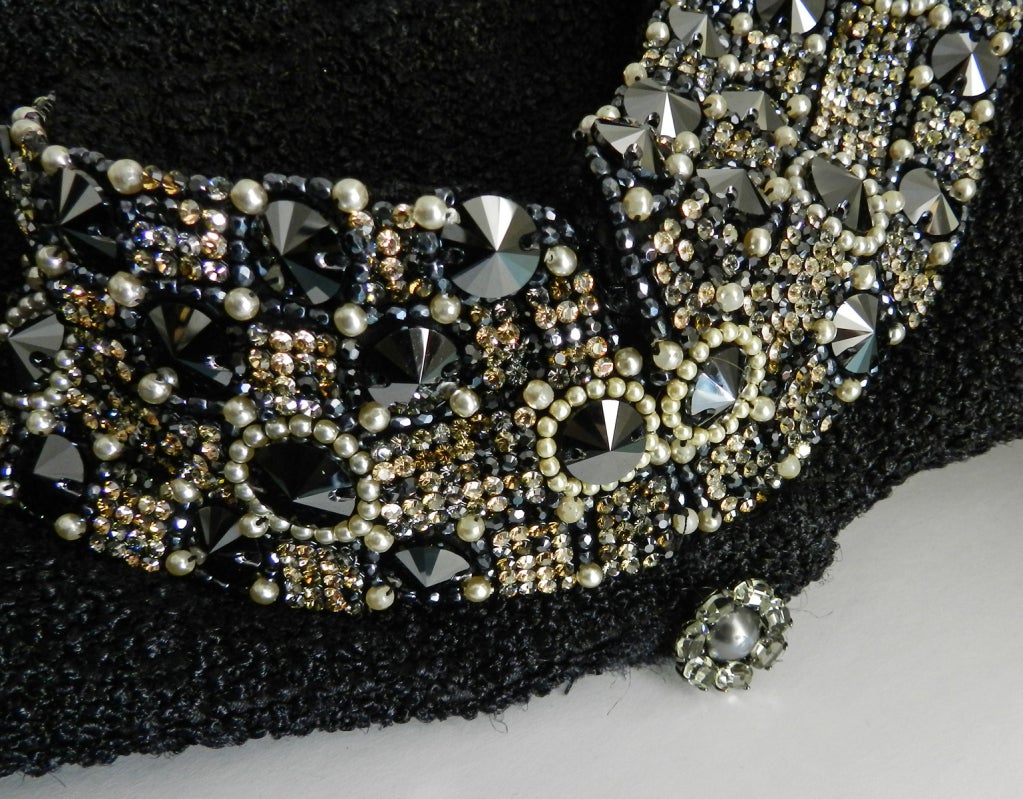 Women's Chanel 08P Black Suit with Beads & Crystals