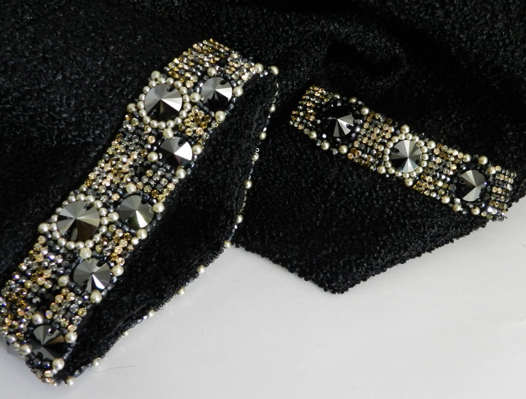 Chanel 08P Black Suit with Beads & Crystals 1