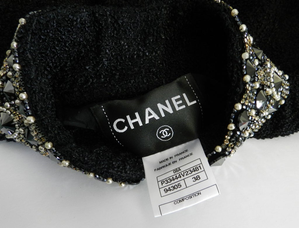 Chanel 08P Black Suit with Beads & Crystals 2