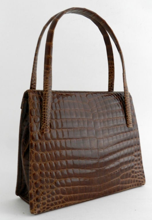Women's 1960's French Alligator Purse with Tassel Clasp