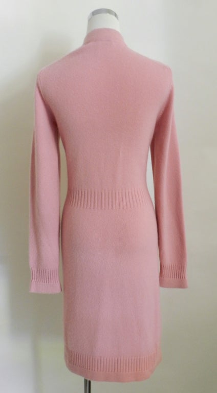 Chanel 07A pink cashmere cardigan sweater