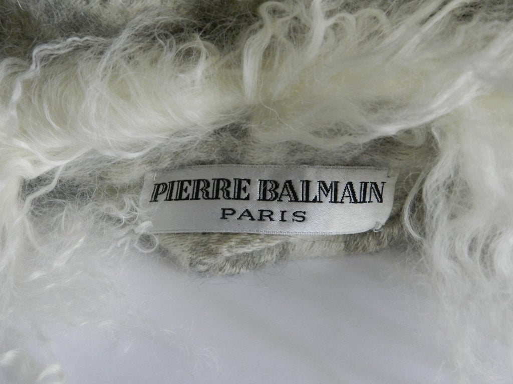 Women's Pierre Balmain Haute Couture Mongolian Lamb Trim Jacket