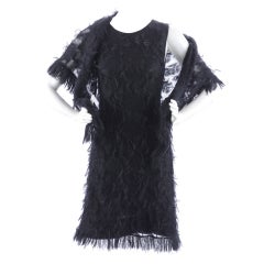 Chanel 09A Black Mohair Dress and Shawl