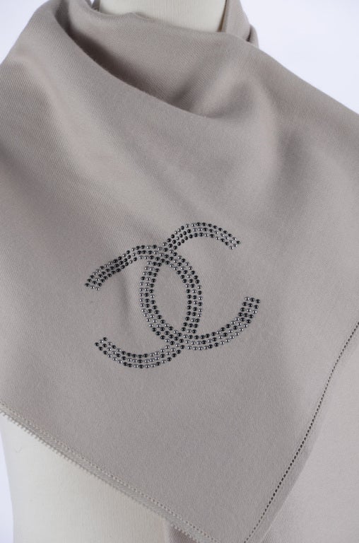 Chanel Large Cashmere Shawl Scarf at 1stdibs