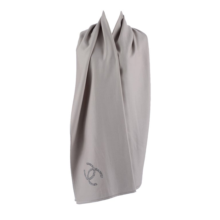 Chanel Large Cashmere Shawl Scarf at 1stdibs