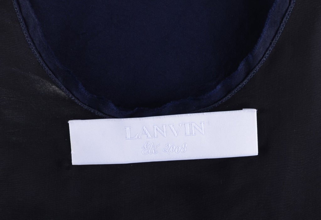 Lanvin Summer 2008 Navy Black Dress 2